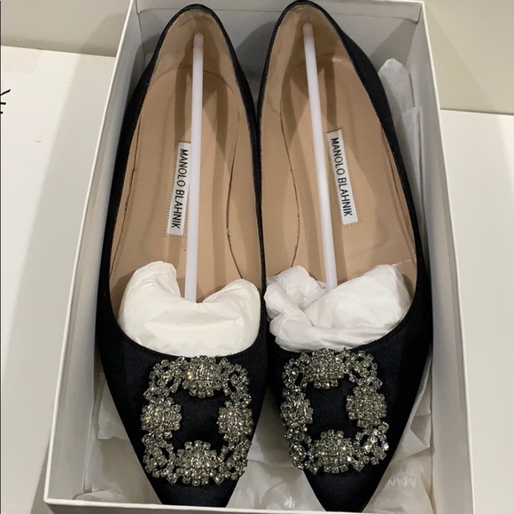 ♥️Authentic Manolo Blahnik Hangisi Flats Size 8♥️ - Picture 7 of 17